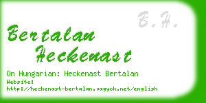 bertalan heckenast business card